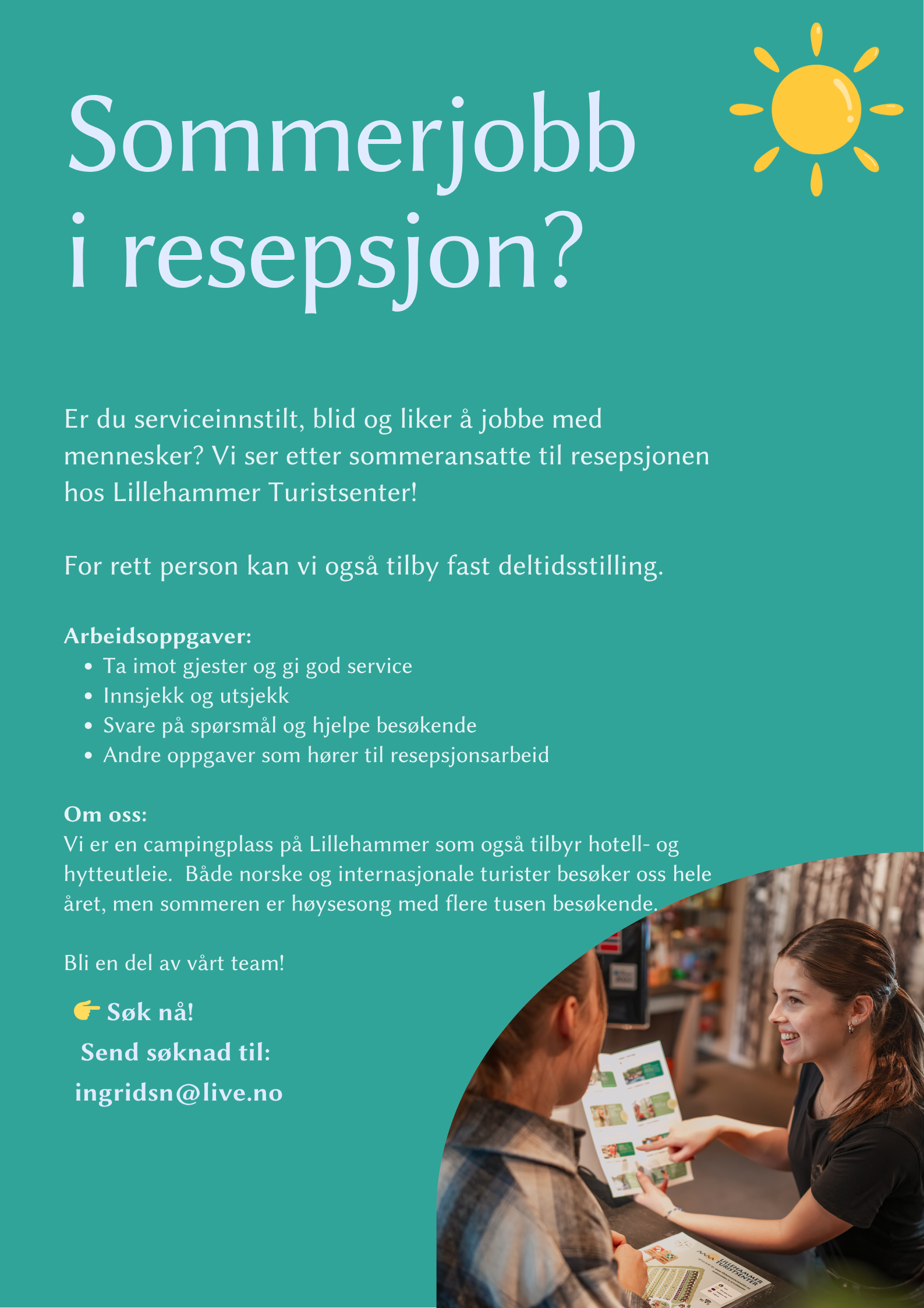 Sommerjobb i resepsjonen?