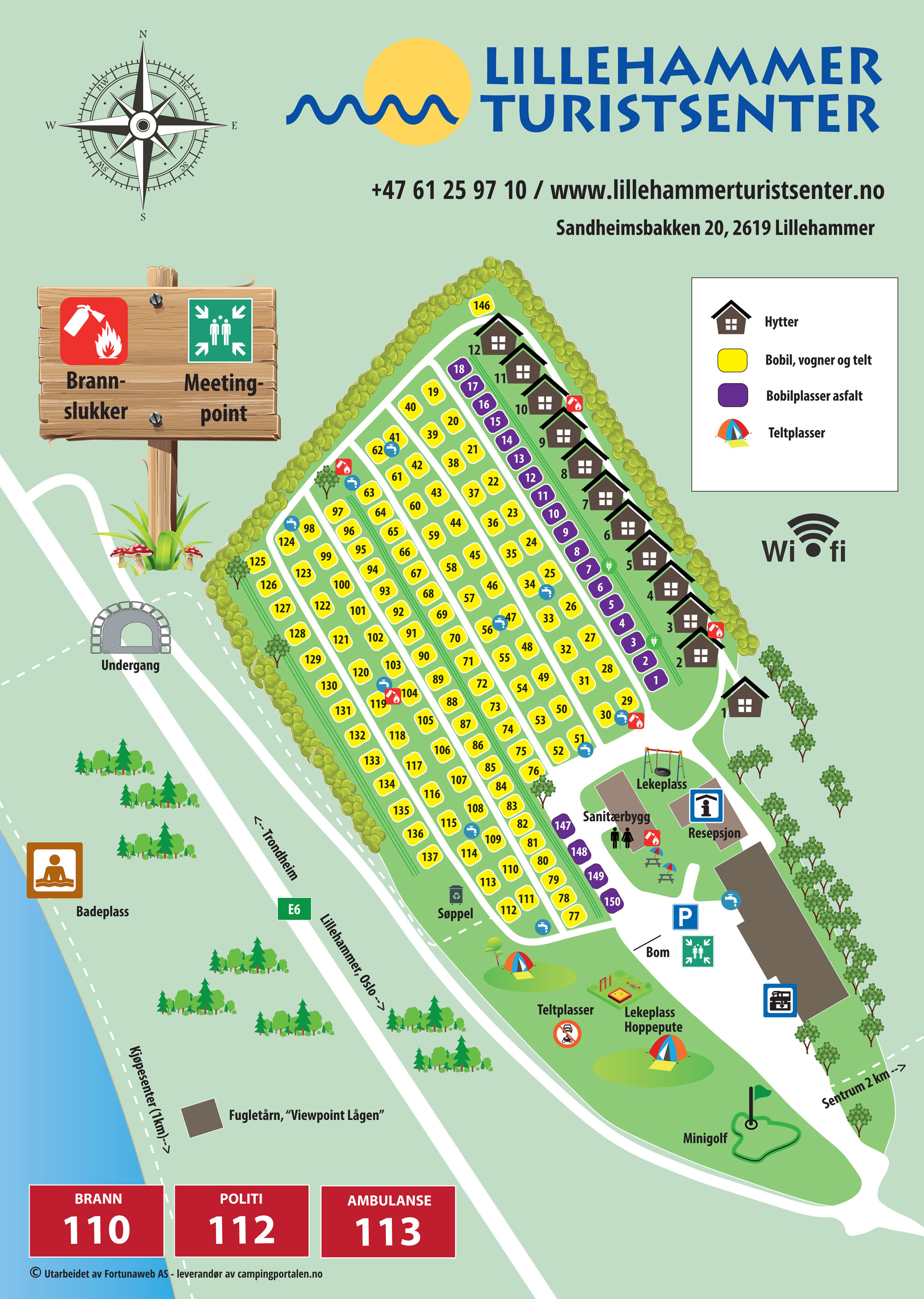 Plasskart Lillehammer Turistsenter