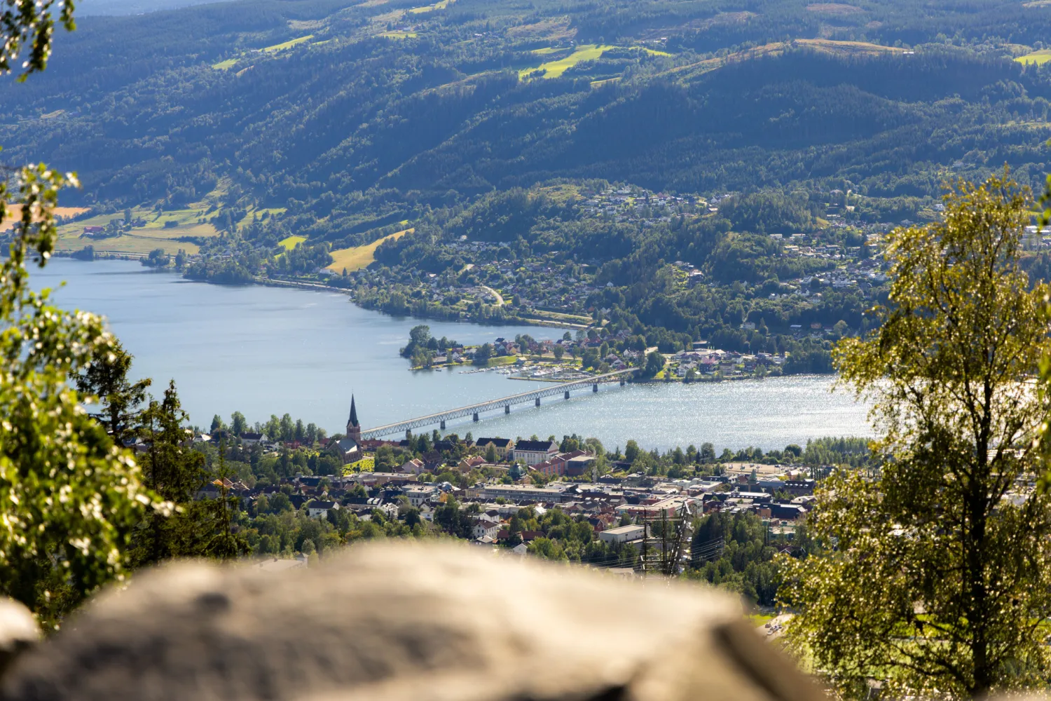Utsikt over Lillehammer - i nærheten av Lillehammer Turistsenter