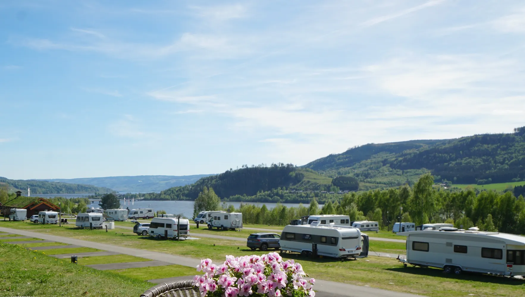 Utsikt over camping i Lillehammer