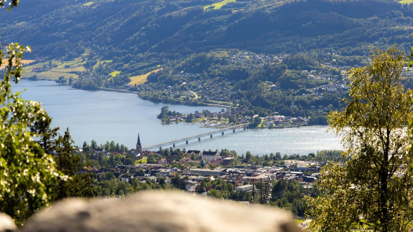 Utsikt over Lillehammer - i nærheten av Lillehammer Turistsenter